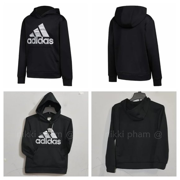 Adidas boys youth fleece tech hoodie IN BLACK